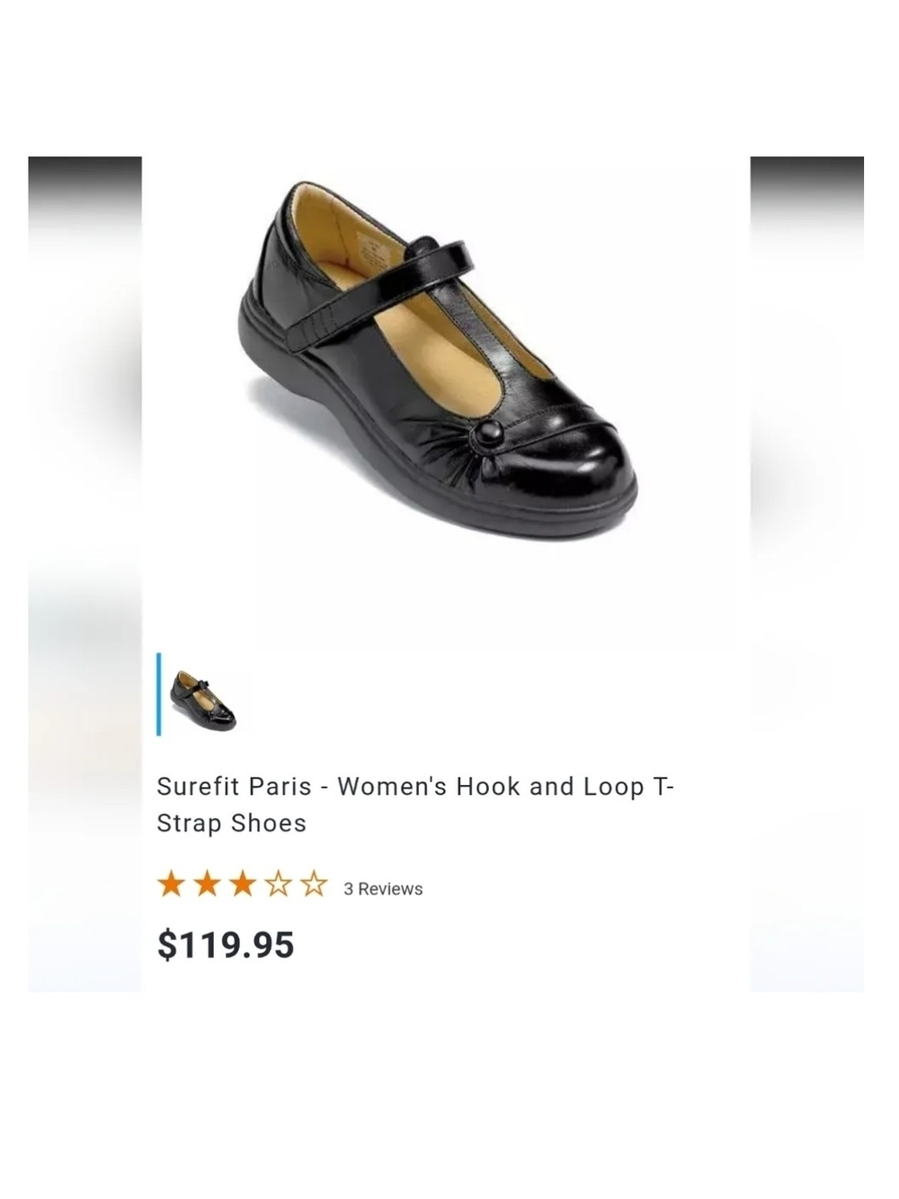 Sure Fit Black Mary Jane Comfort Shoes - Picture 2 of 6